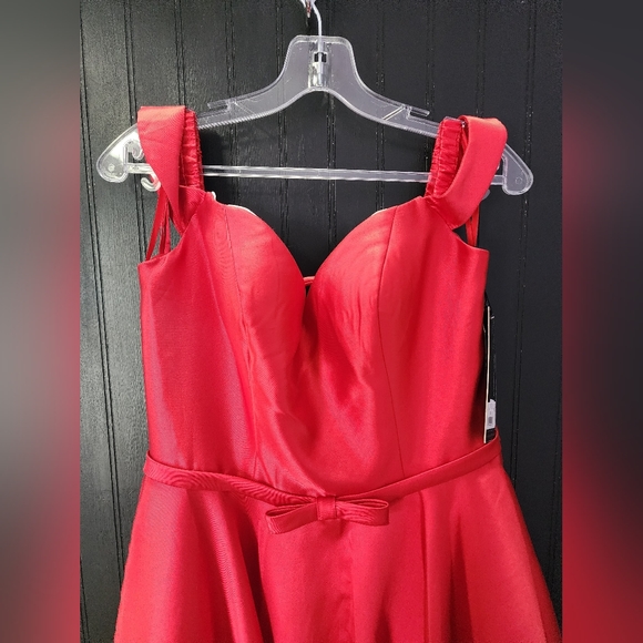 Red Ankle Length Formal Gown - Picture 3 of 5